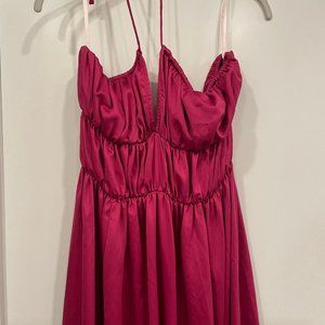 Camila Cohelo Wine Double Slit Dress